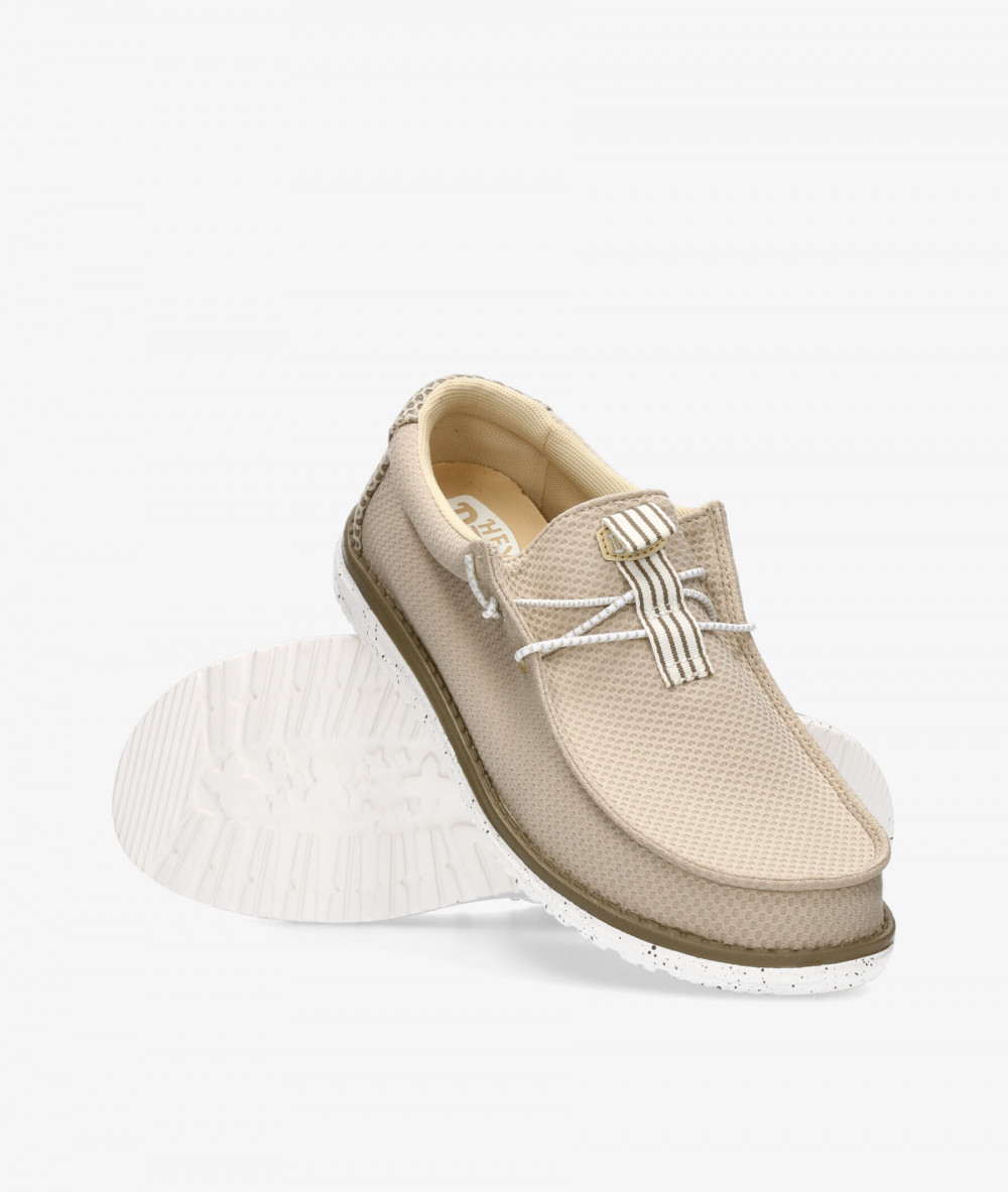 Dude Canvas shoes WALLY MESH NEUTRALS in beige