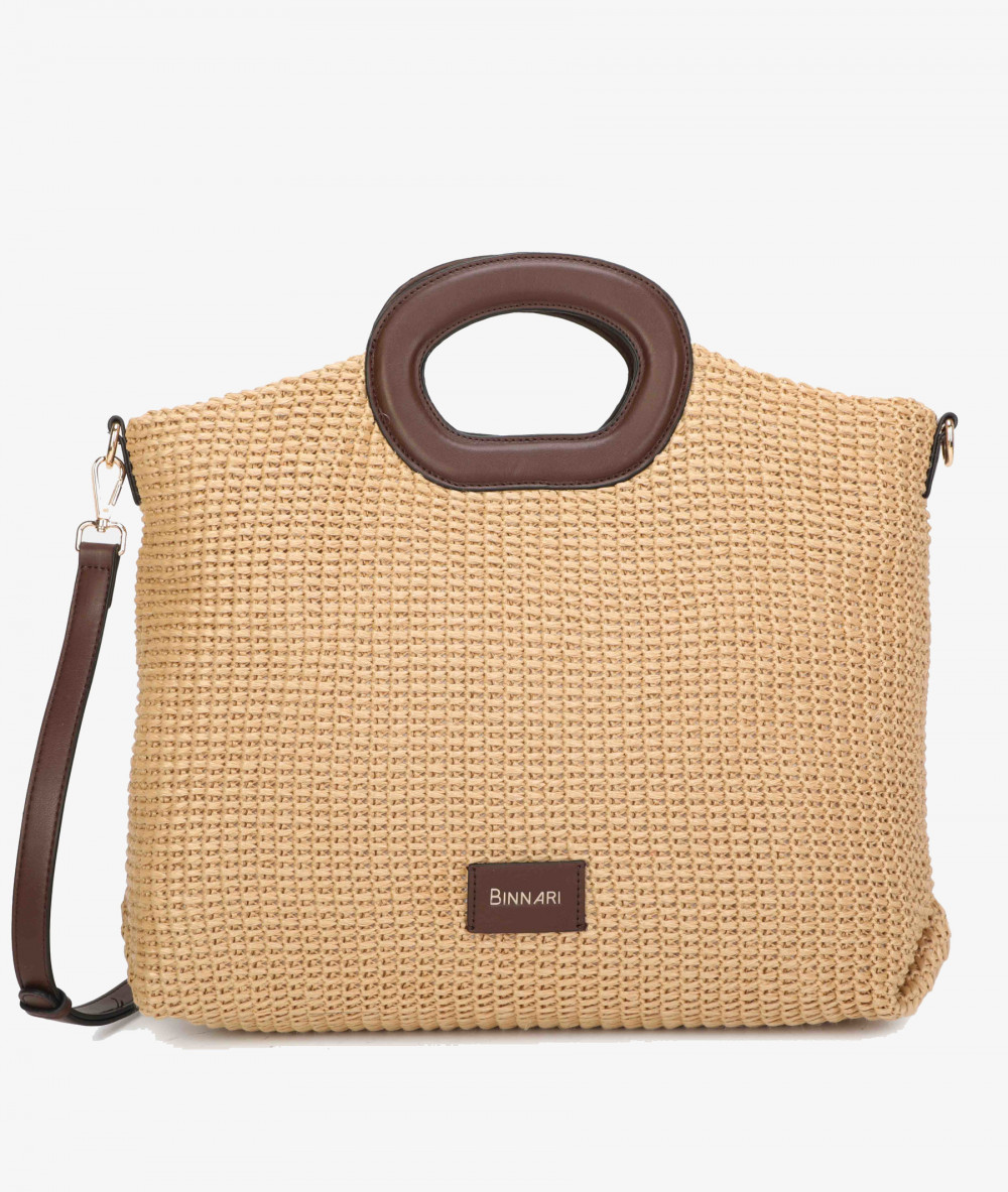 Bolso de rafia pabloochoa.shoes 20950 en camel