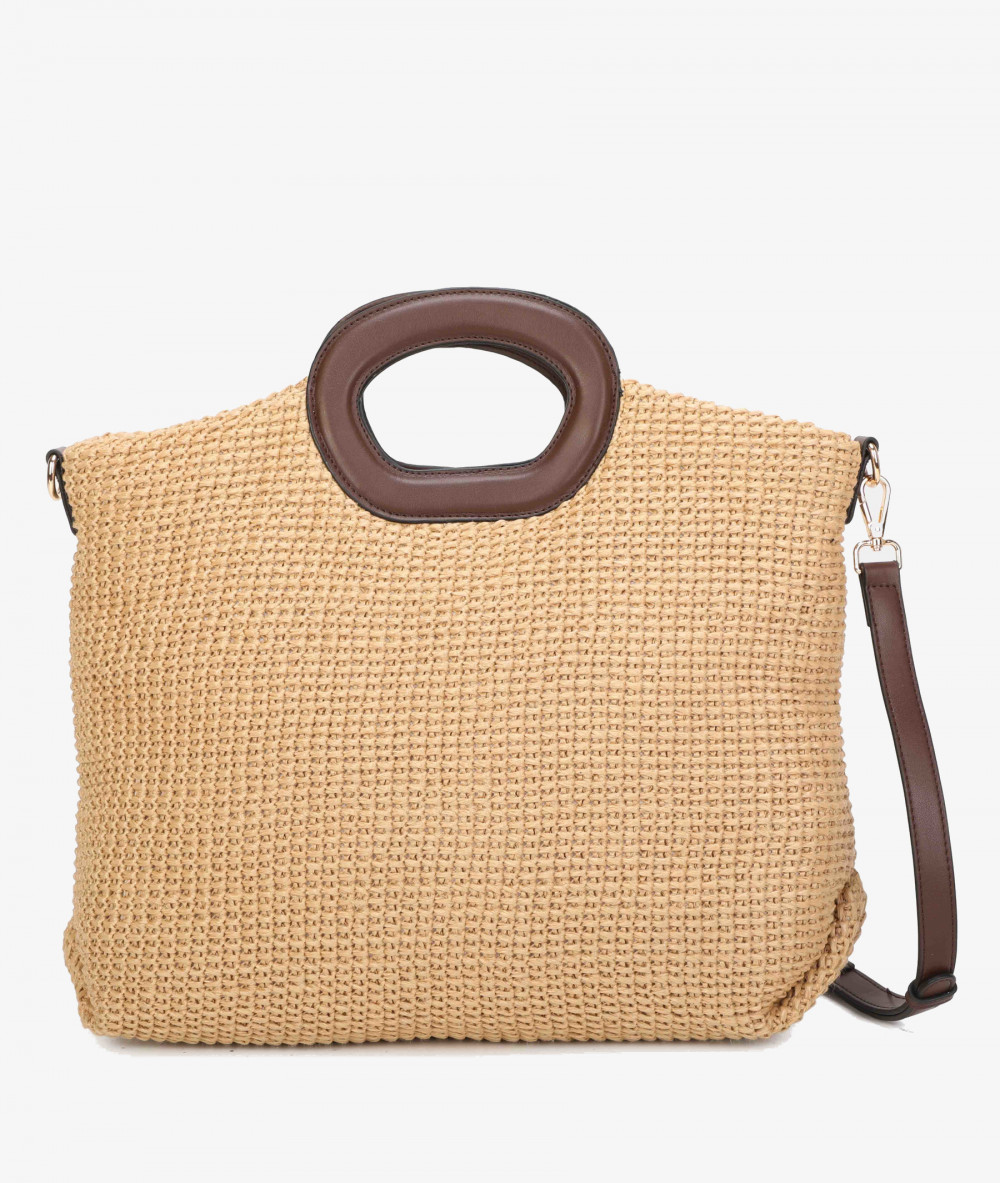 Bolso de rafia pabloochoa.shoes 20950 en camel
