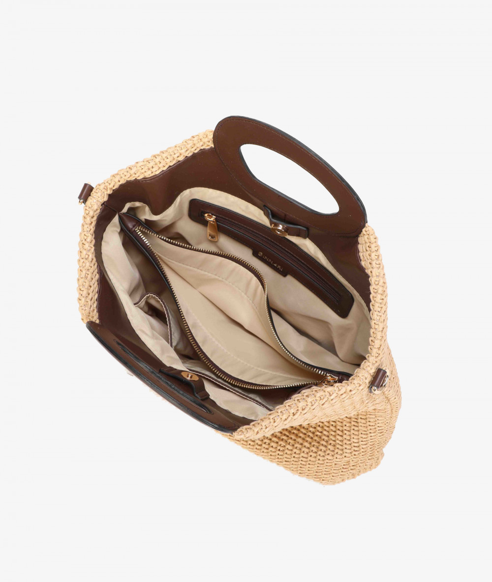 Bolso de rafia pabloochoa.shoes 20950 en camel