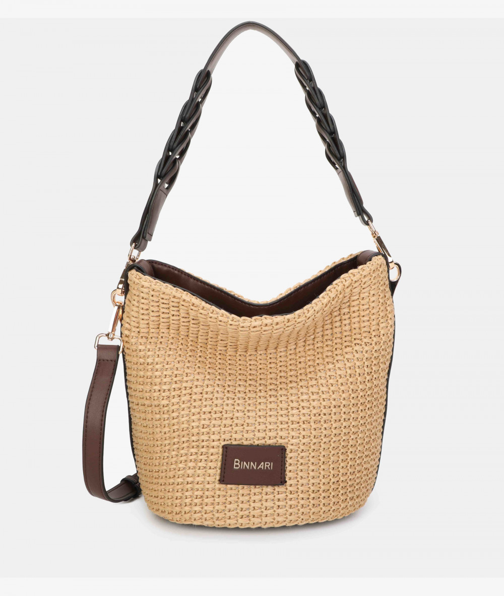 Bolso de rafia pabloochoa.shoes 20953 en camel