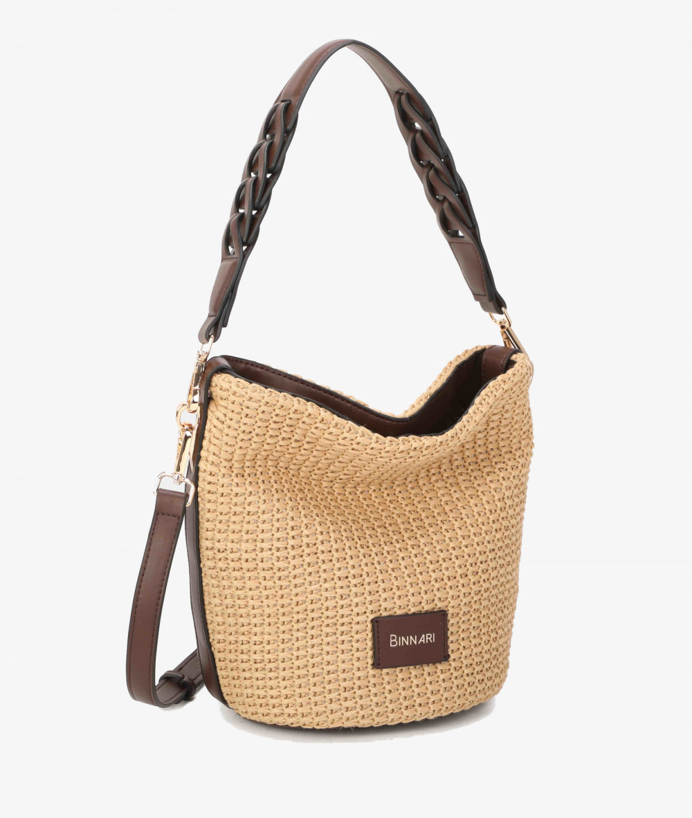 Bolso de rafia pabloochoa.shoes 20953 en camel