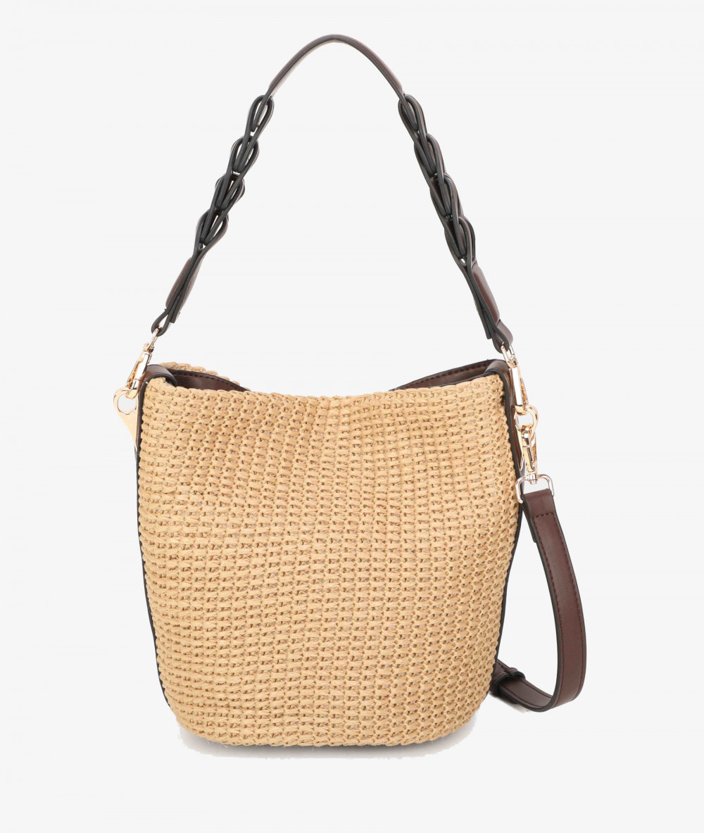 Bolso de rafia pabloochoa.shoes 20953 en camel