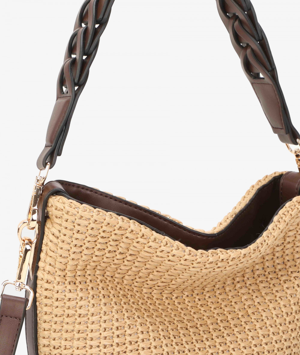 Bolso de rafia pabloochoa.shoes 20953 en camel