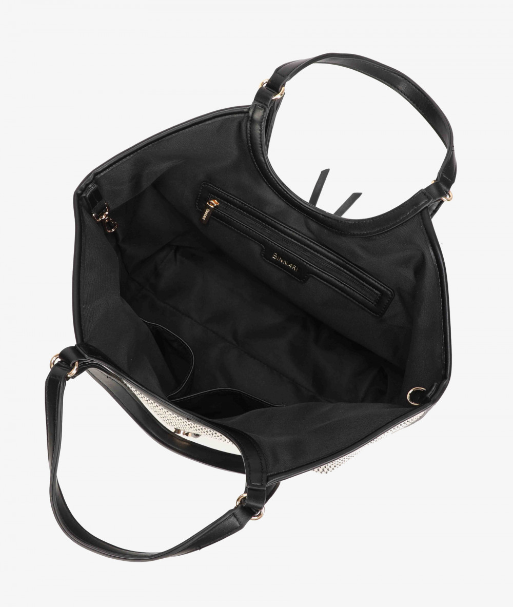 Bolso de rafia pabloochoa.shoes 21023 en negro