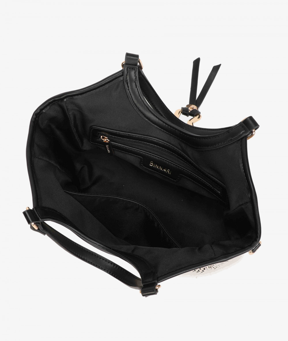 Bolso de rafia pabloochoa.shoes 21022 en negro