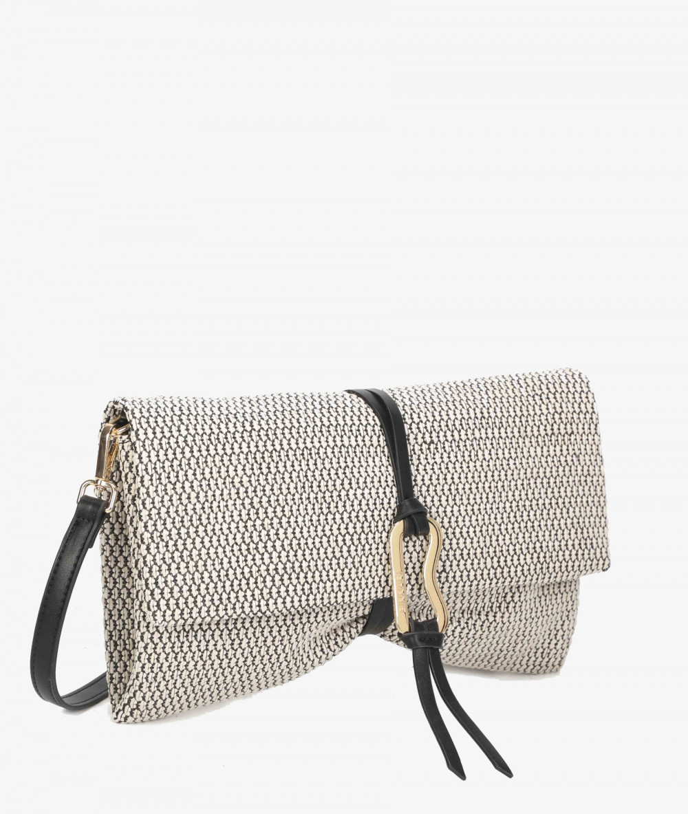 Bolso de rafia pabloochoa.shoes 21020 en negro