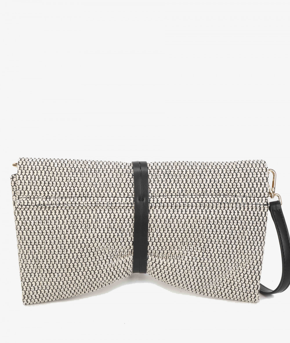 Bolso de rafia pabloochoa.shoes 21020 en negro