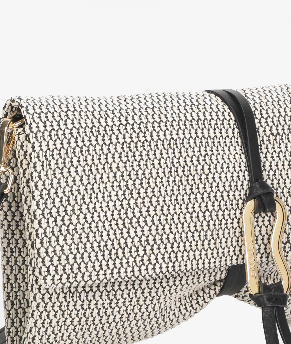 Bolso de rafia pabloochoa.shoes 21020 en negro