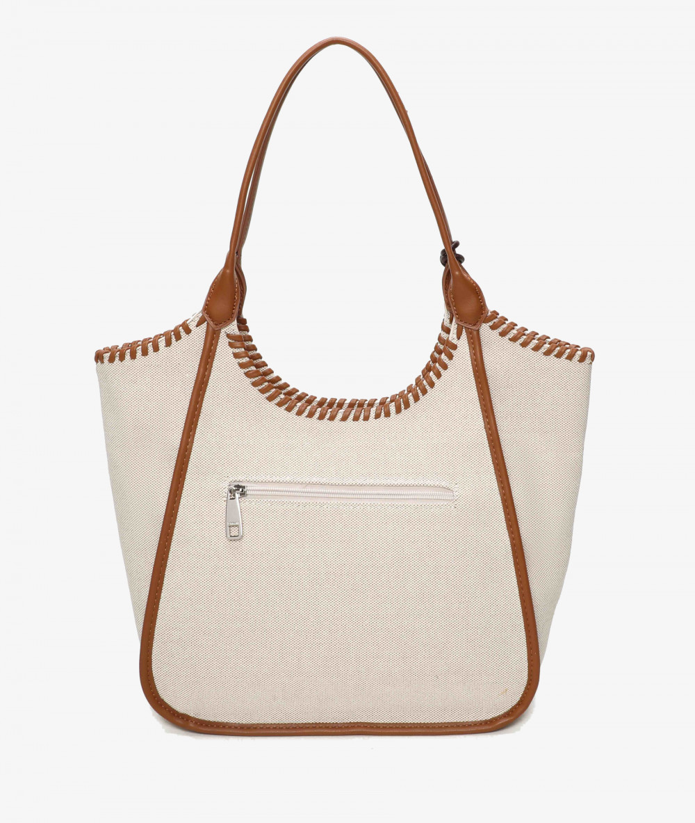 Bolso textil pabloochoa.shoes 21112 en beige
