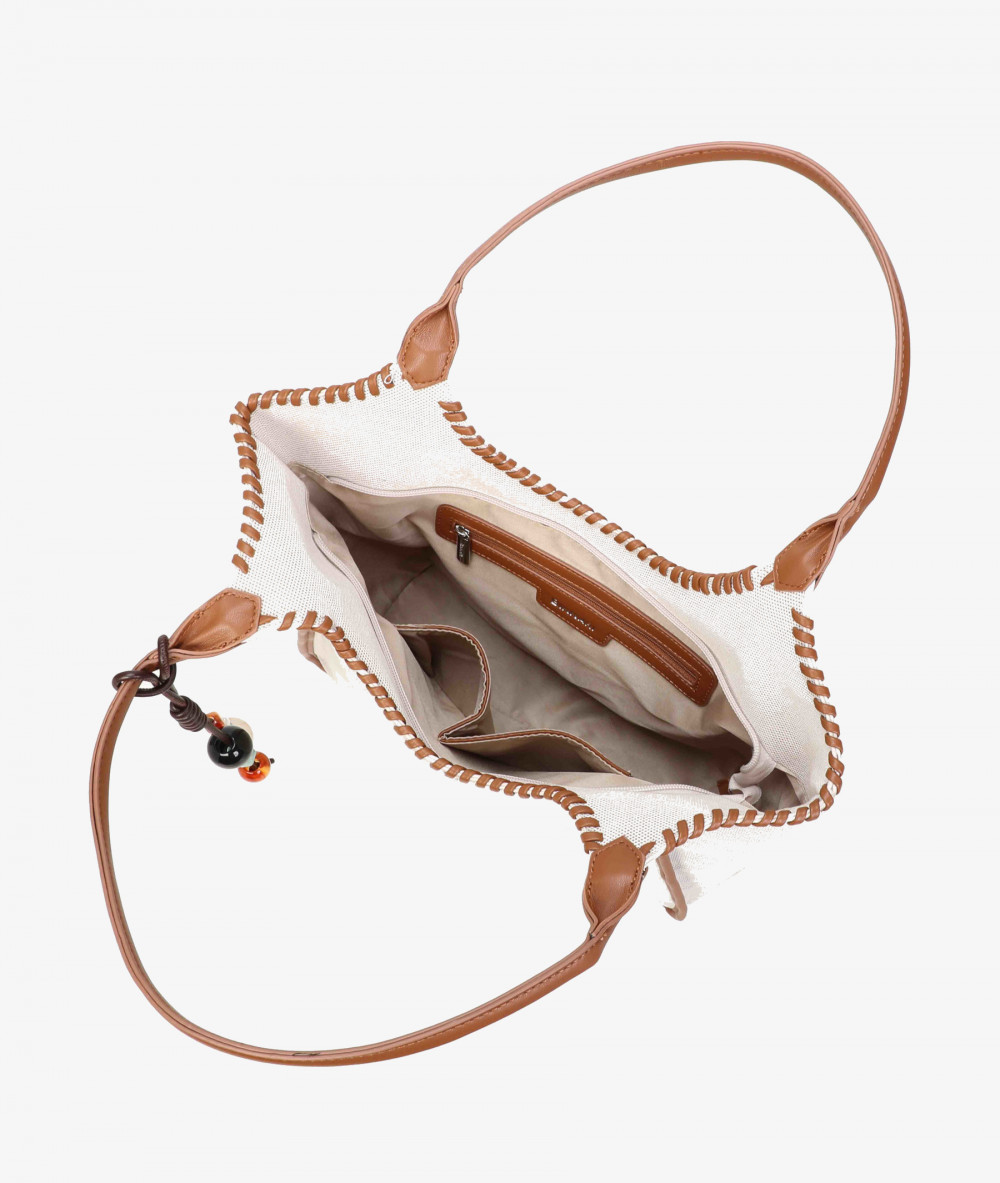 Bolso textil pabloochoa.shoes 21112 en beige