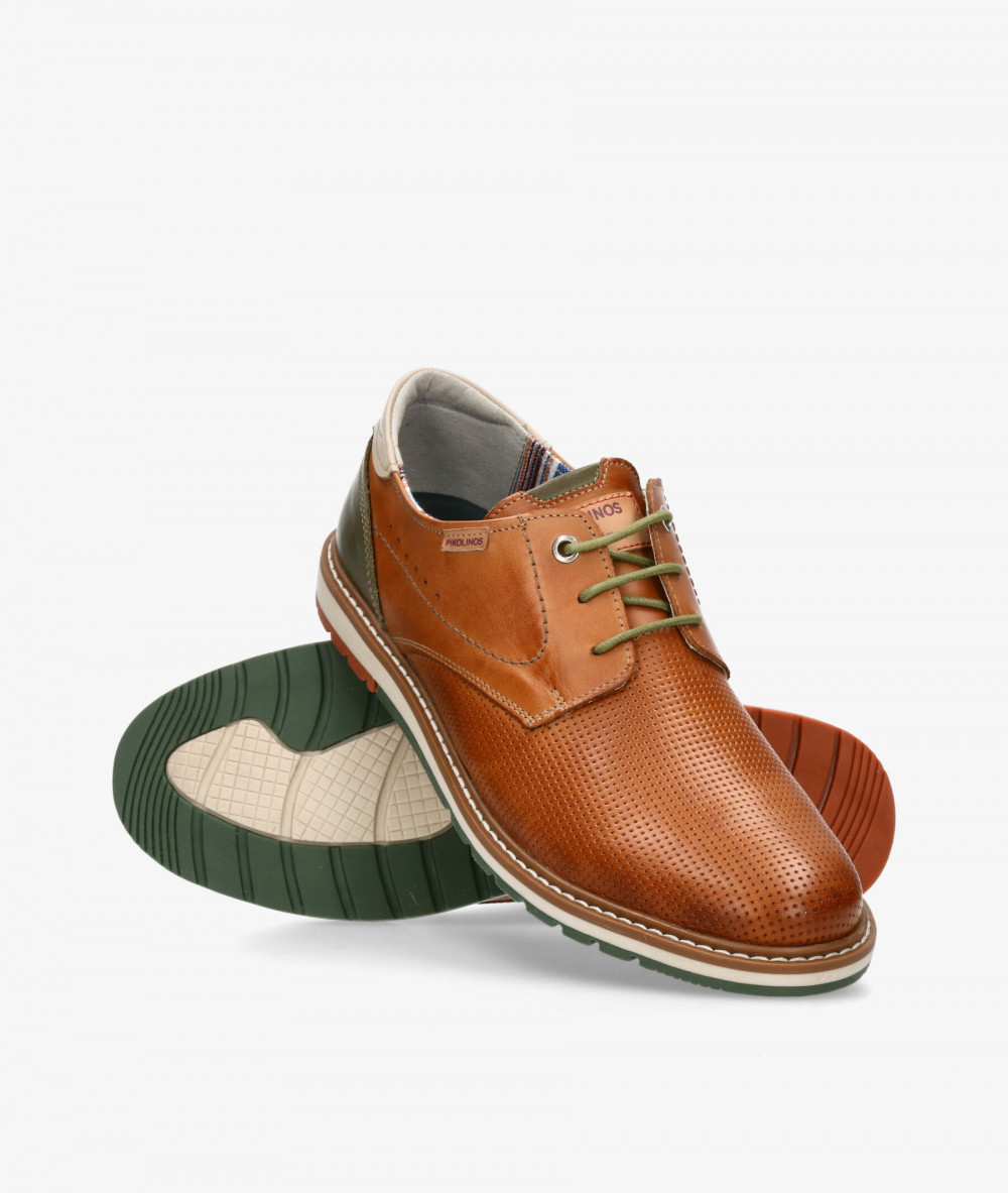 Pikolinos Sport rubber sole shoes M8J-4322 in leather