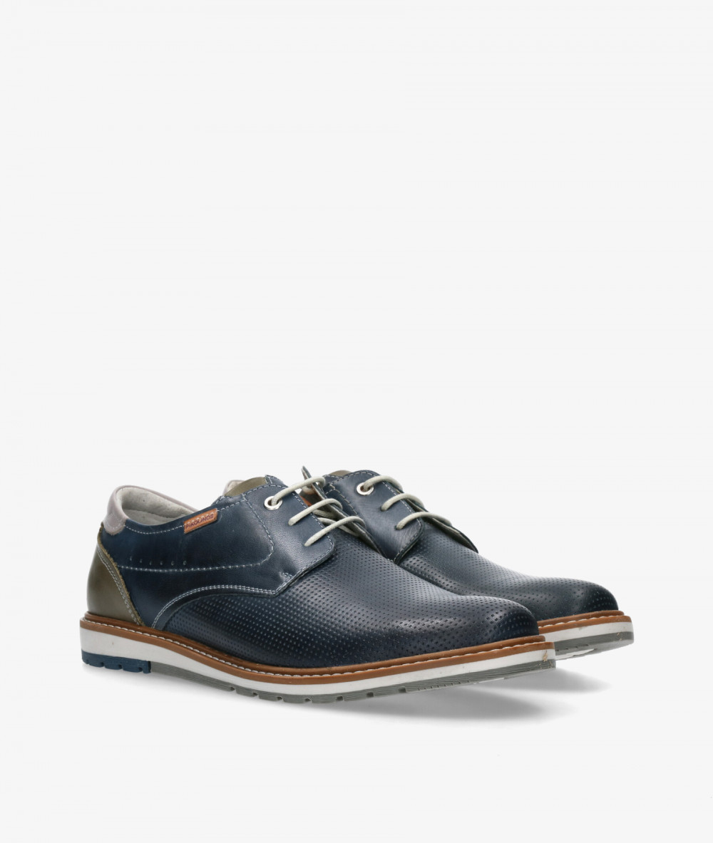Pikolinos Sport rubber sole shoes M8J-4322 in navy blue