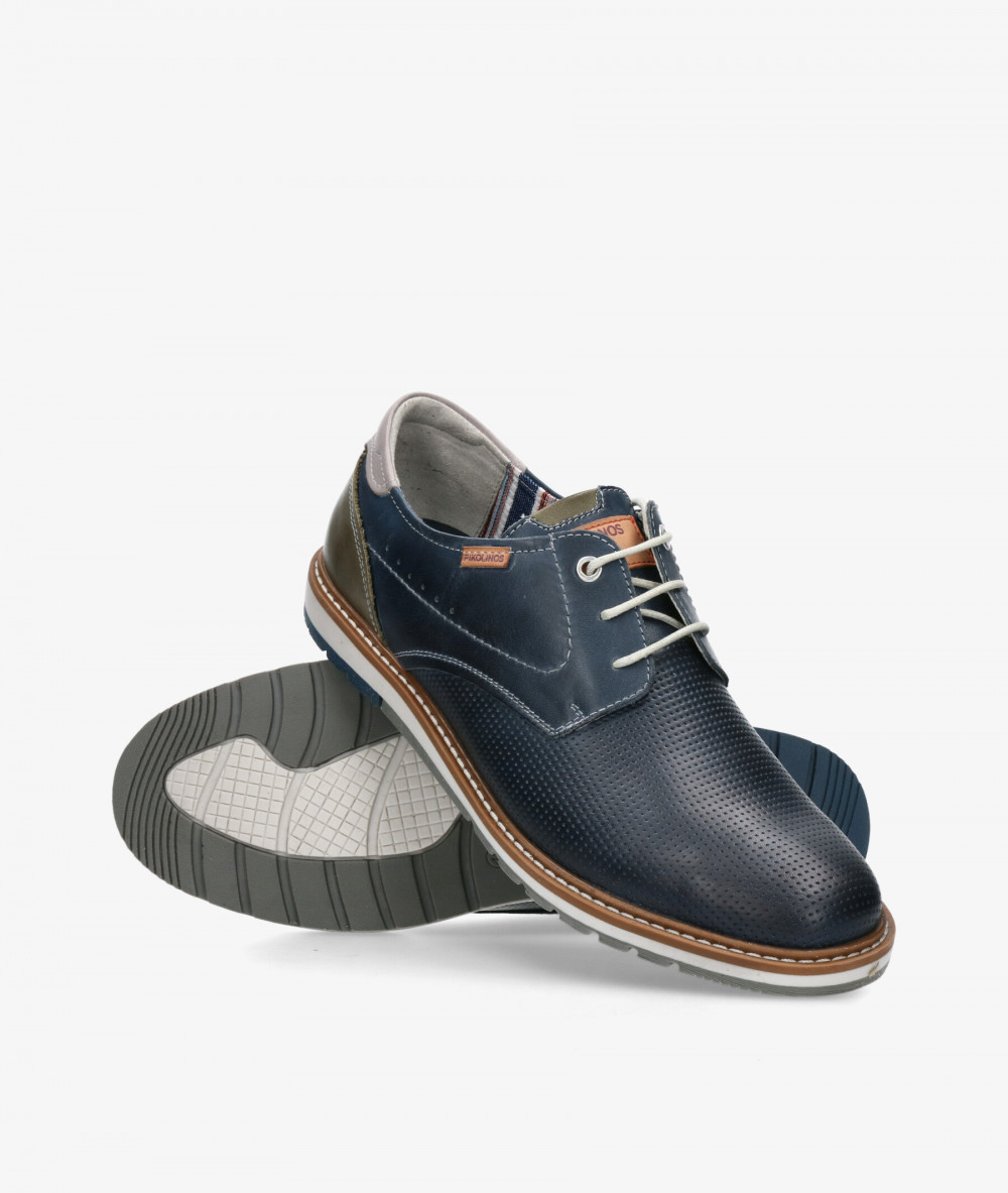 Pikolinos Sport rubber sole shoes M8J-4322 in navy blue