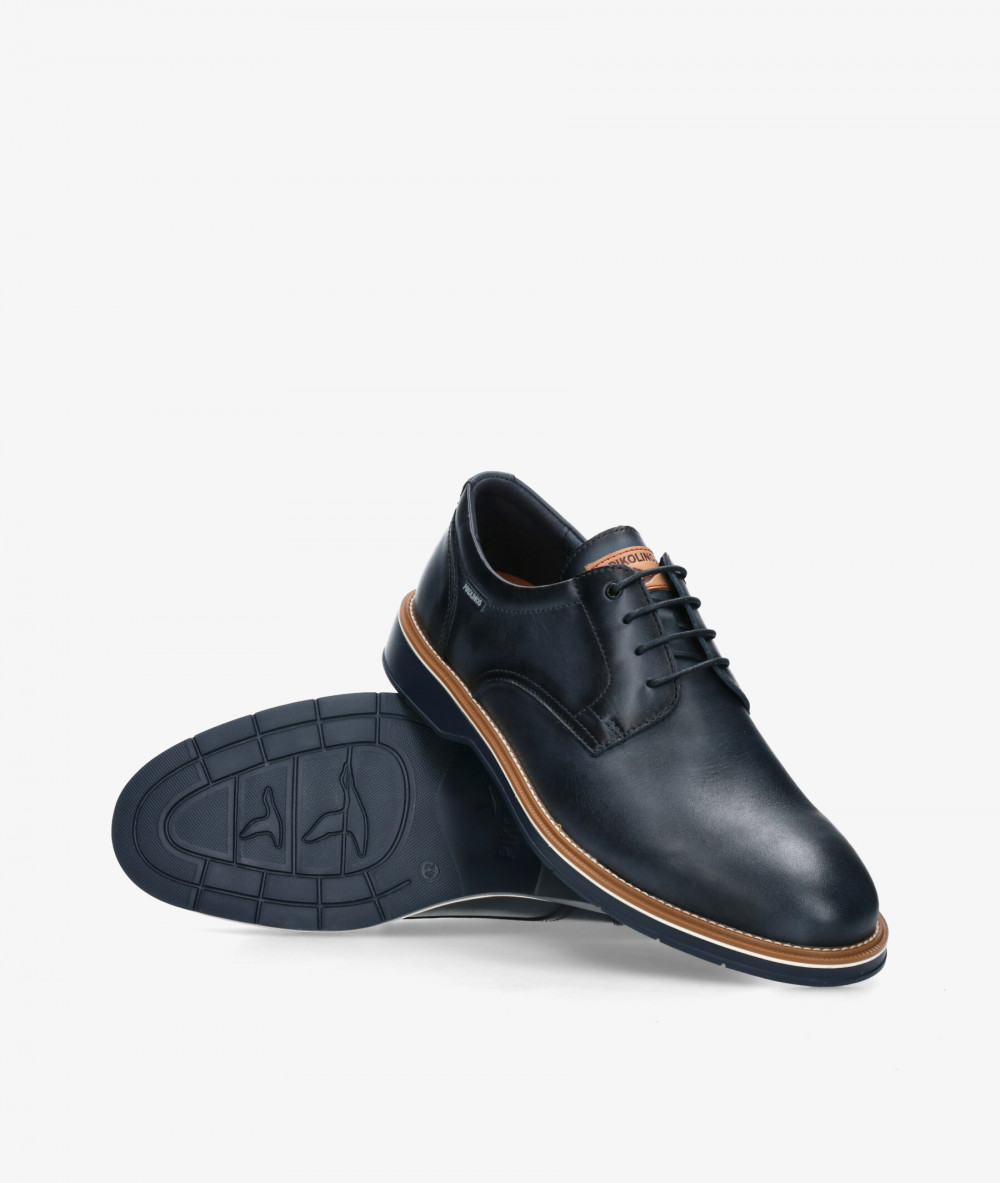 Pikolinos Dress rubber sole shoes M6W-4311 in navy blue