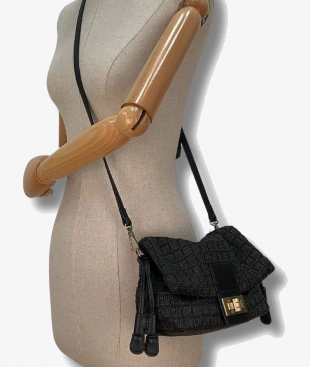 Bolso textil Martina K 25403 en negro