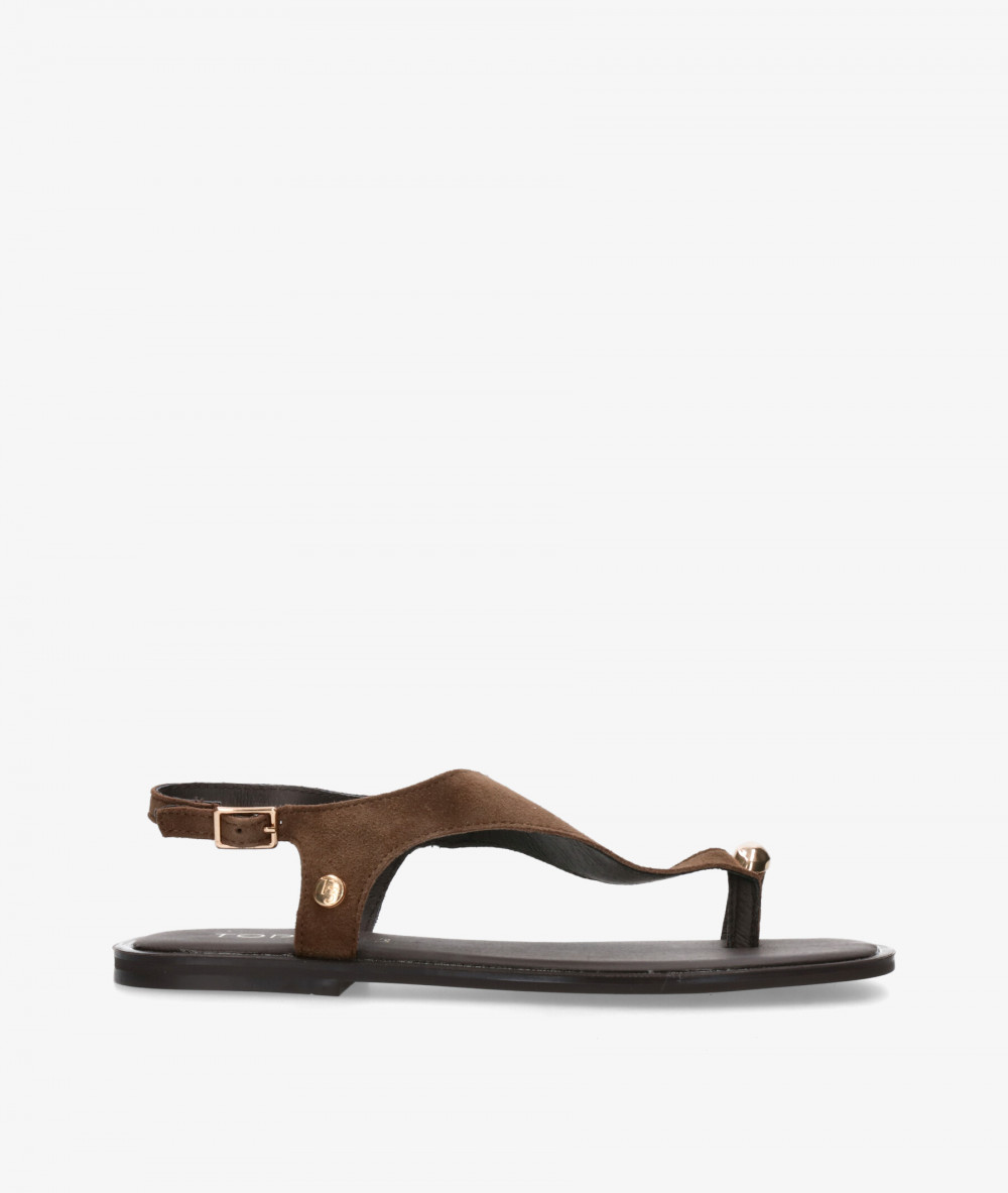 Sandalias pabloochoa.shoes  SF1691 en ante marrón