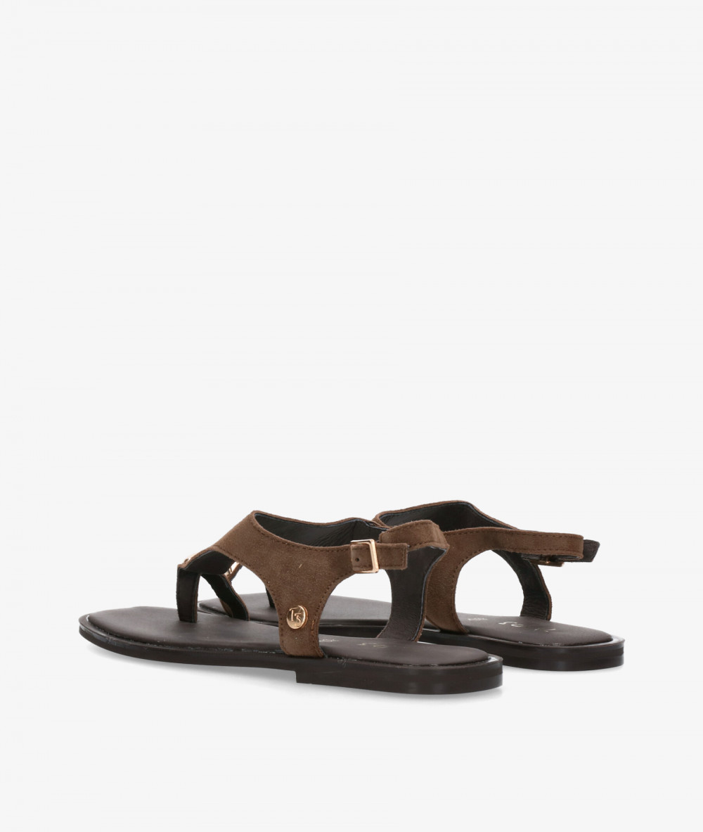 Sandalias pabloochoa.shoes  SF1691 en ante marrón