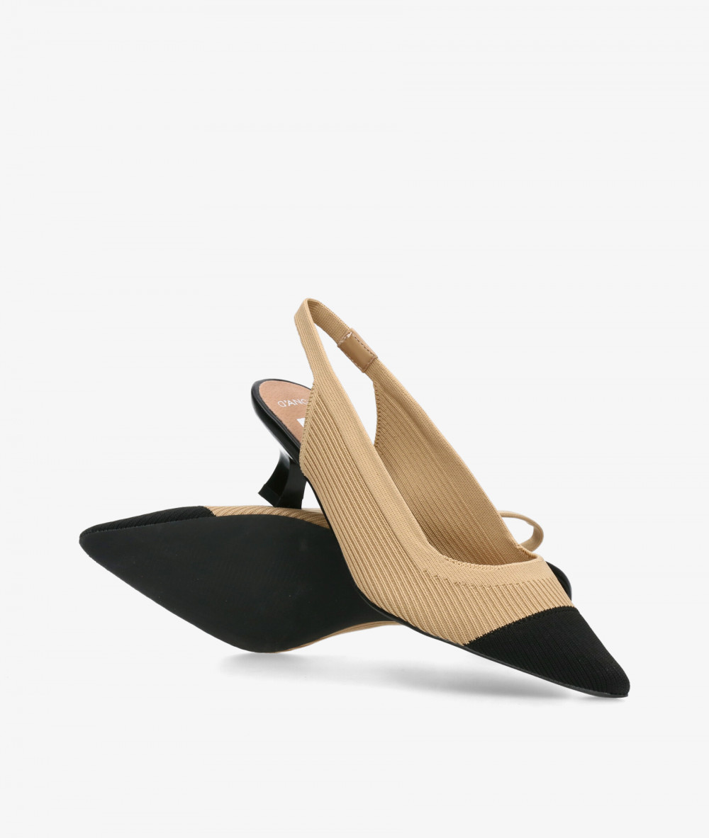 D'angela Dress medium heel shoes 30629 in camel