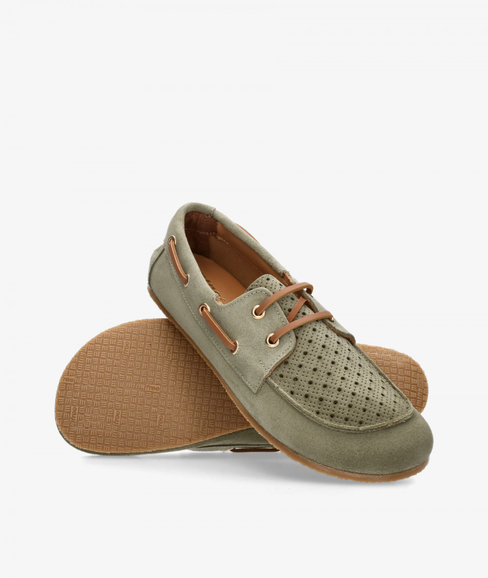 Zapatos Mustang 56365 en serraje kaki