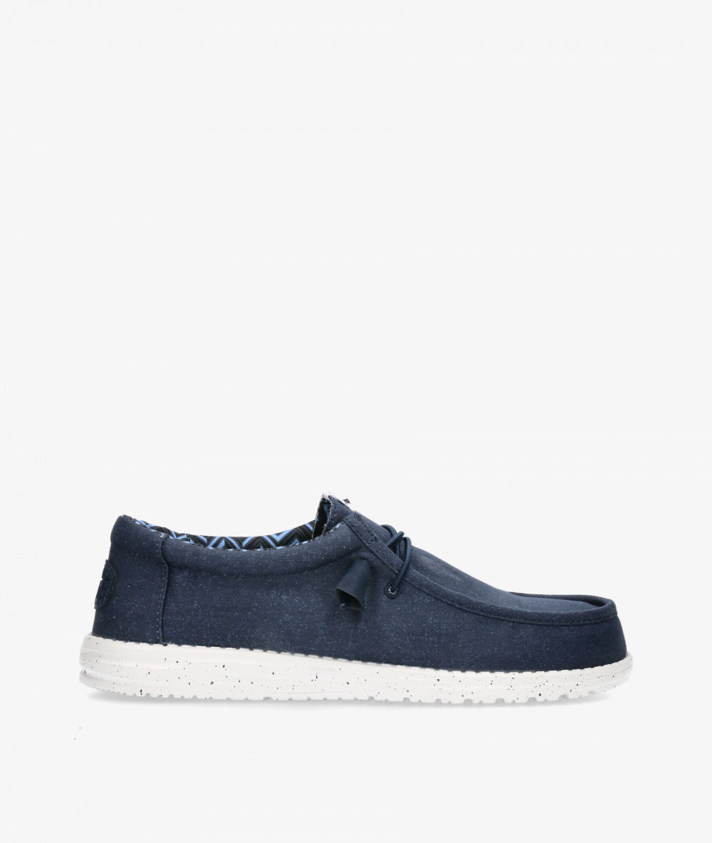 Dude Canvas shoes WALLY STRETCH CANVAS in navy blue