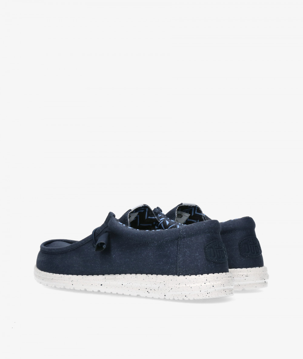 Dude Canvas shoes WALLY STRETCH CANVAS in navy blue