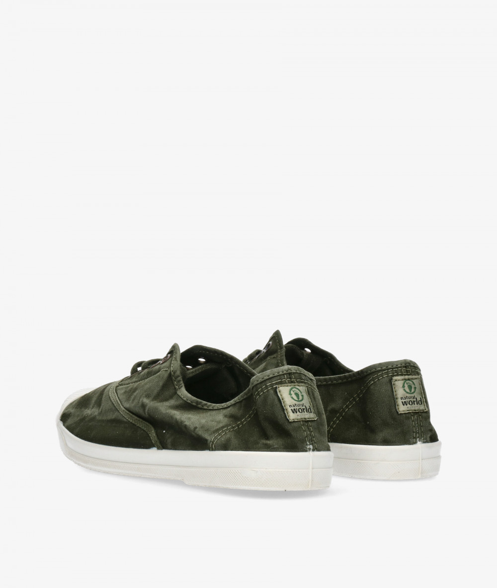 Natural World Canvas shoes 3102E INGLES ELASTICO ENZ in kaki