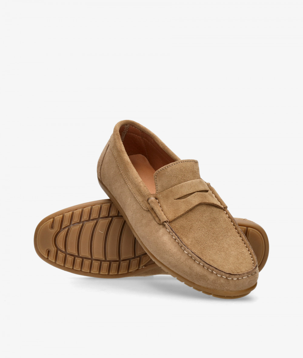 Mocasines pabloochoa.shoes 82223 en serraje taupe