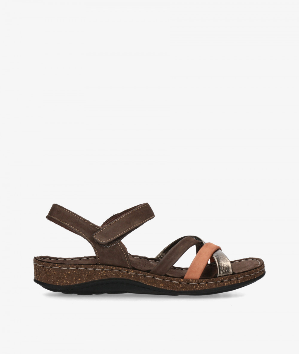 Sandalias Walk & Fly  3861-40944 en nobuck marrón