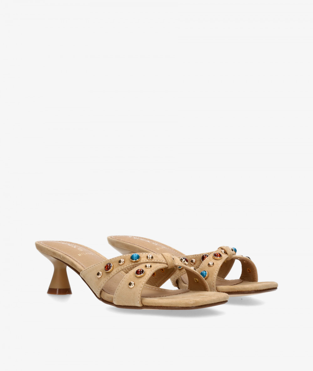 Aclys Sandals  MILANO 02 in beige suede