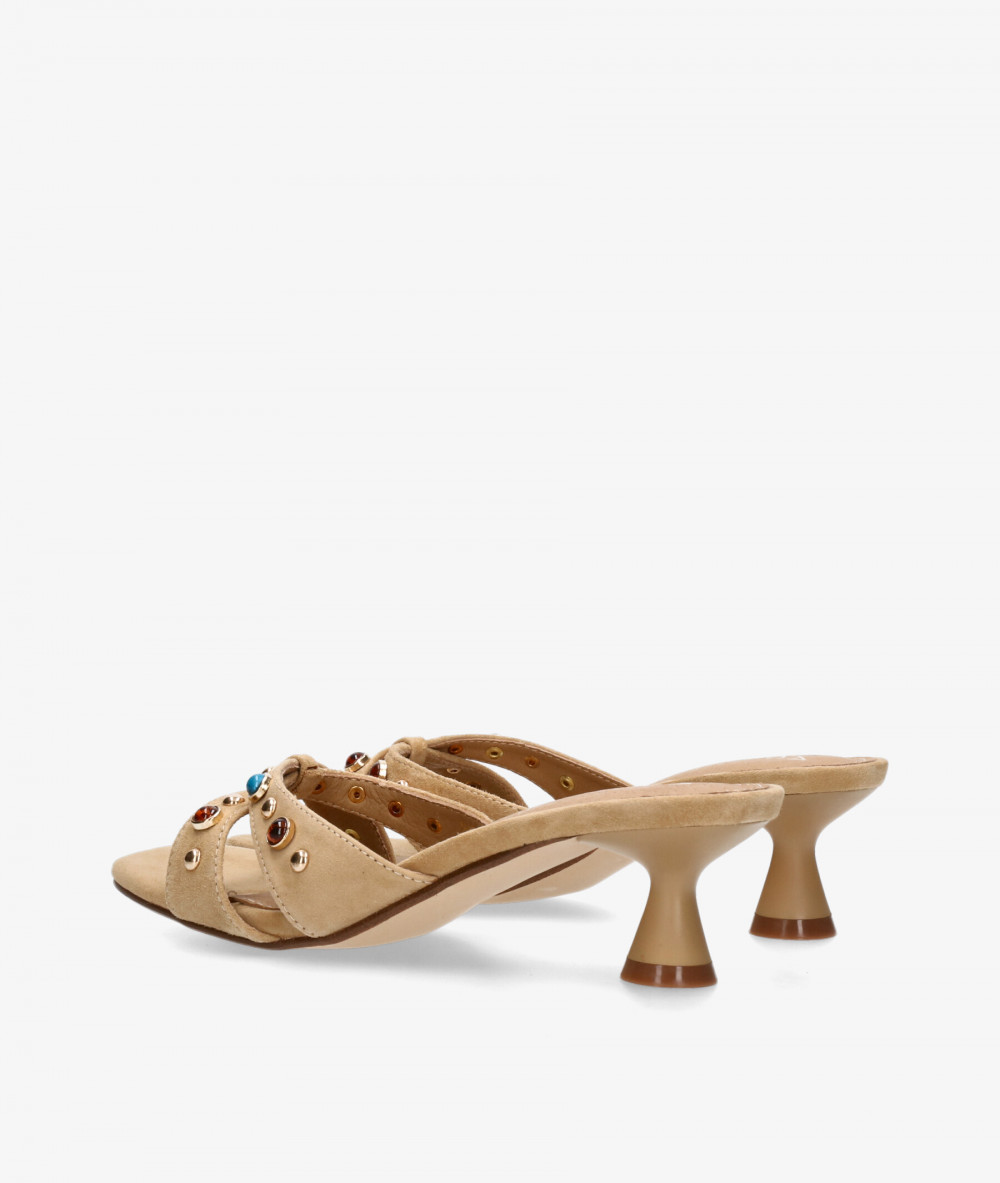 Aclys Sandals  MILANO 02 in beige suede