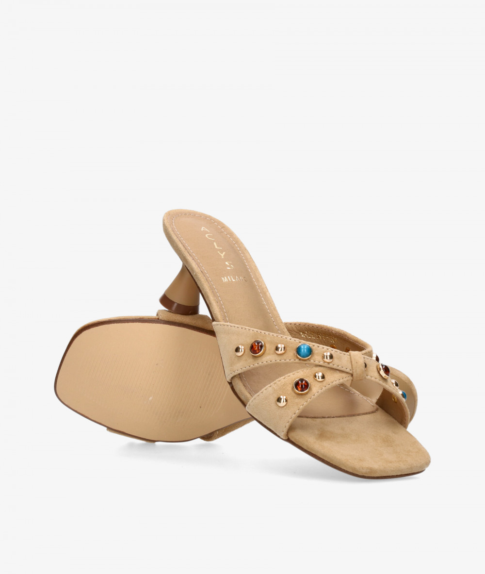 Aclys Sandals  MILANO 02 in beige suede