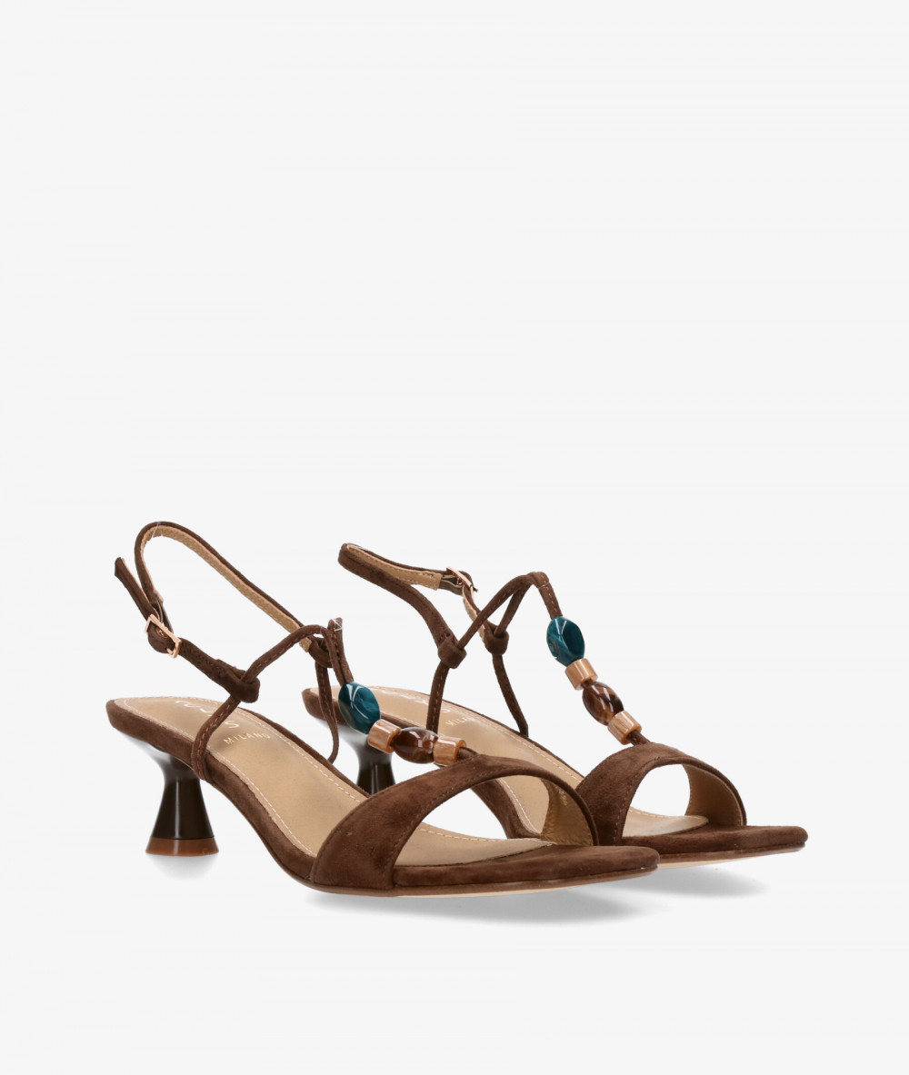 Aclys Sandals  MILANO 03 in brown suede