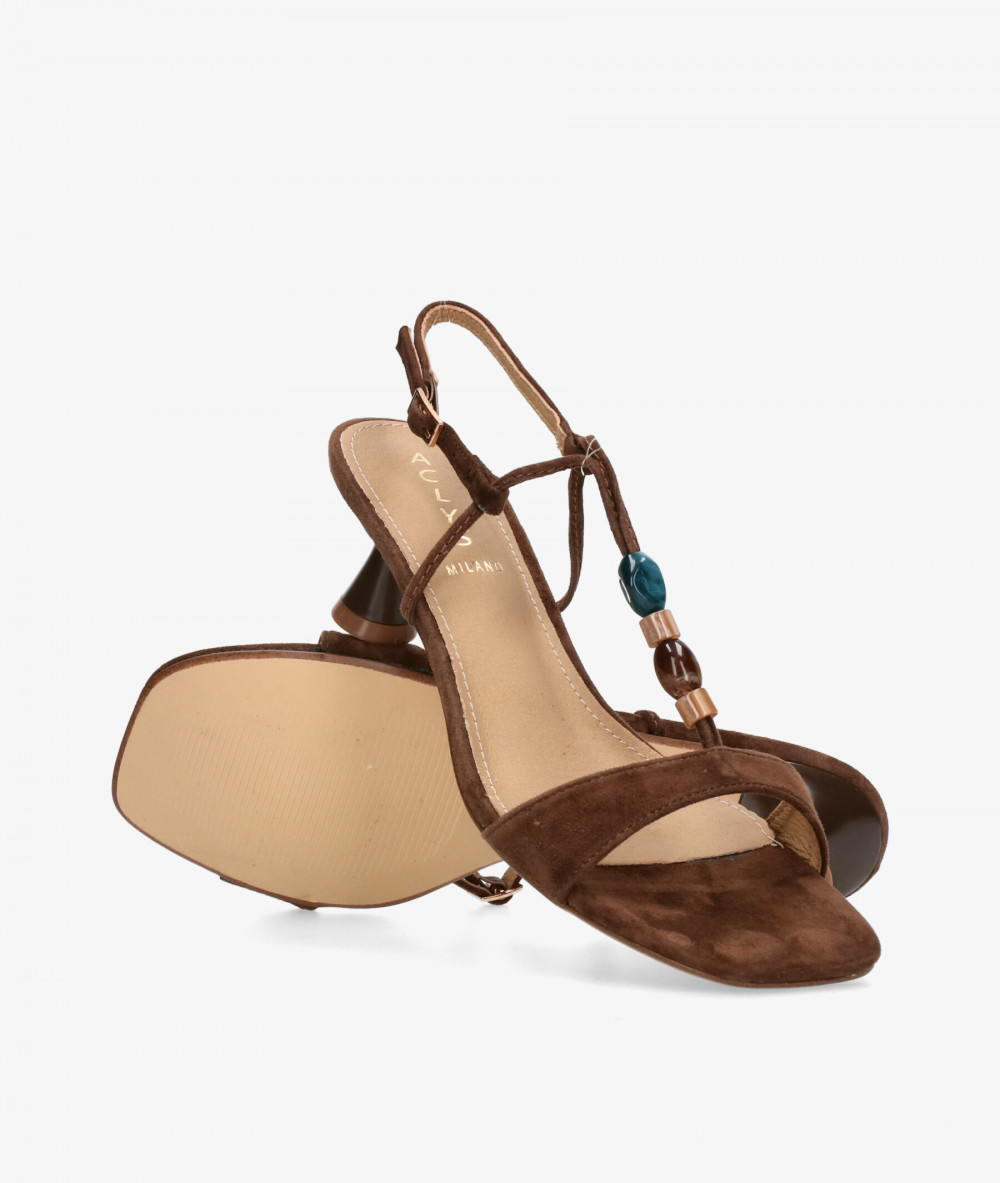 Aclys Sandals  MILANO 03 in brown suede