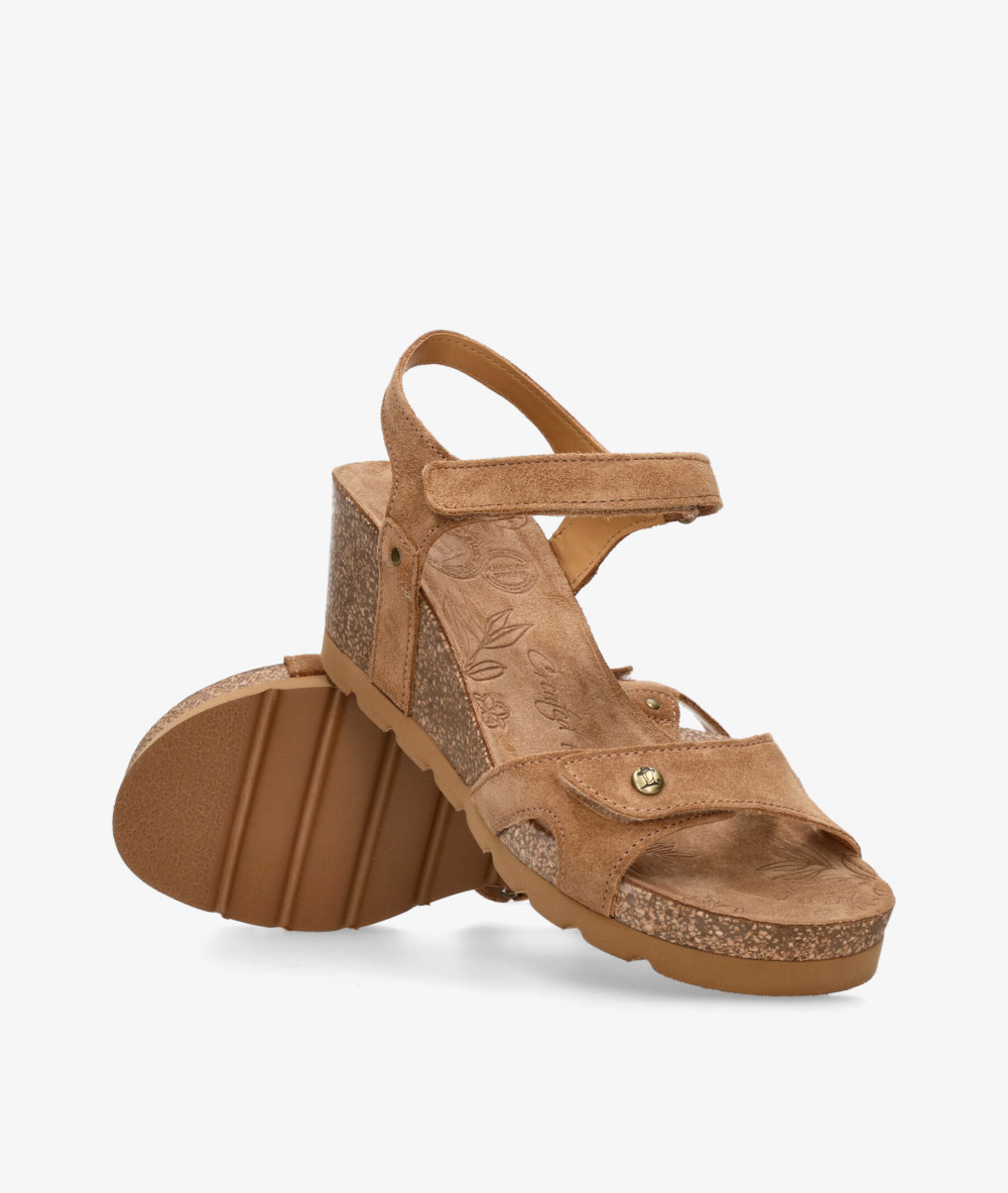 Sandalias Panamá Jack  JULIA  en serraje cuero