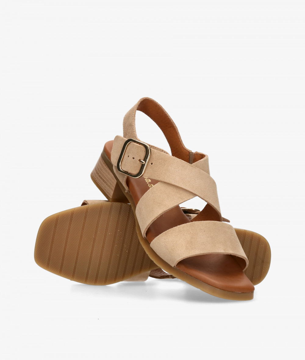 Sandalias pabloochoa.shoes  2674 en serraje taupe