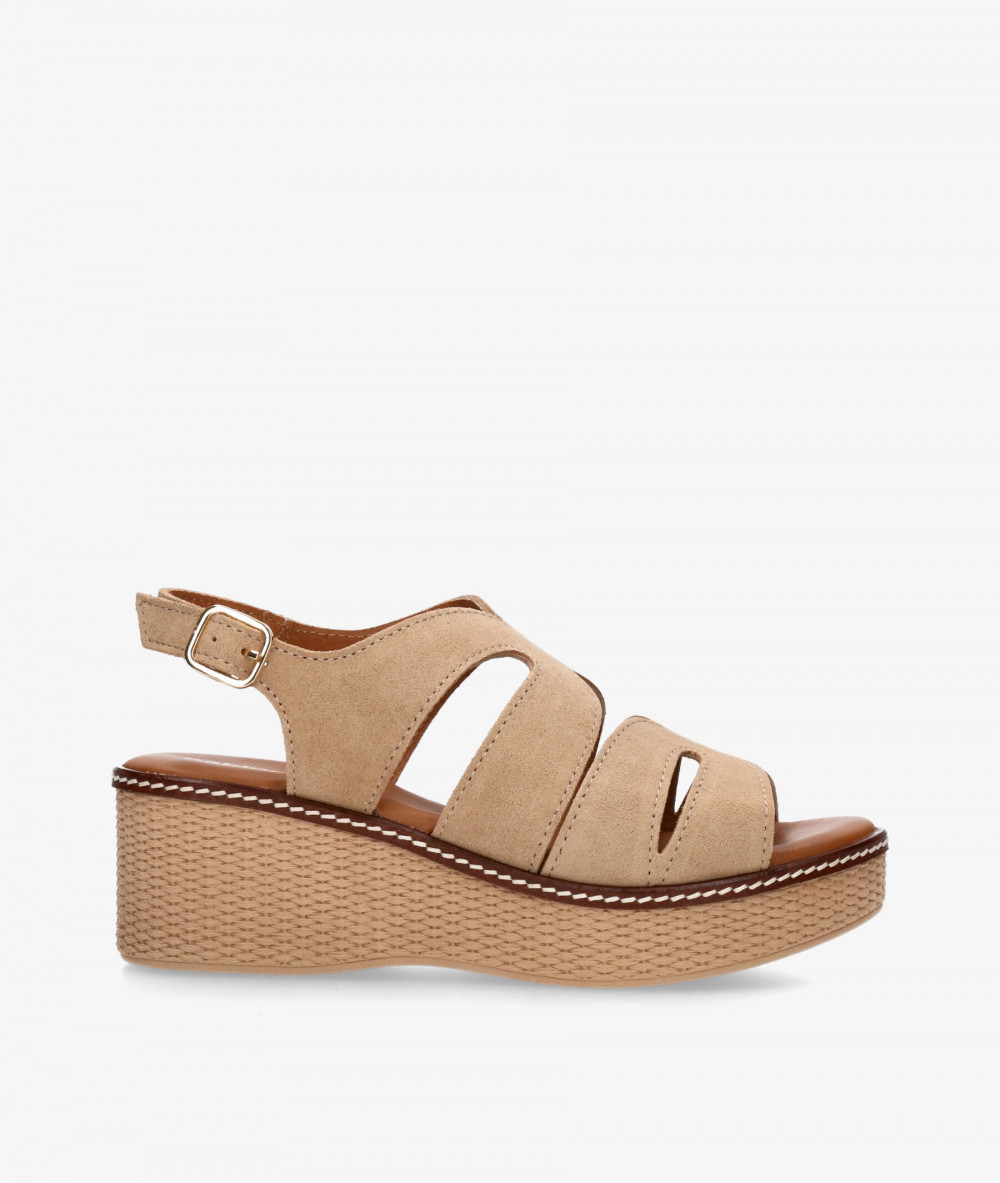 Sandalias pabloochoa.shoes  2666 en serraje taupe