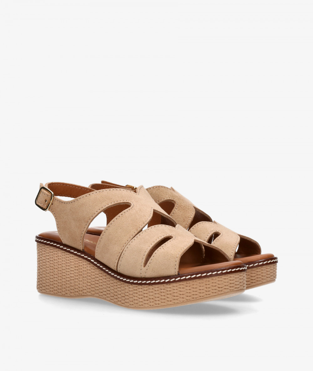 Sandalias pabloochoa.shoes  2666 en serraje taupe