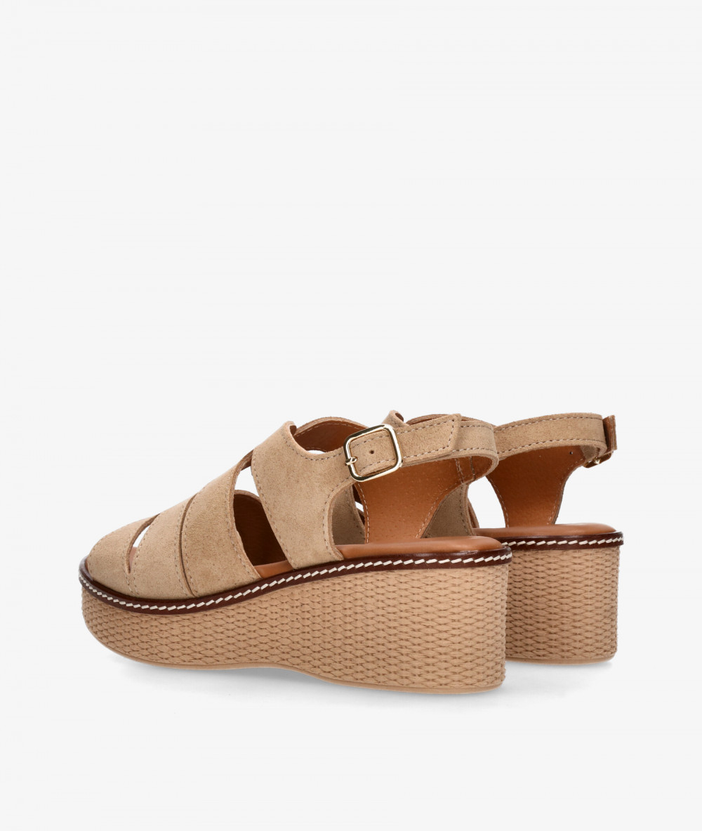 Sandalias pabloochoa.shoes  2666 en serraje taupe