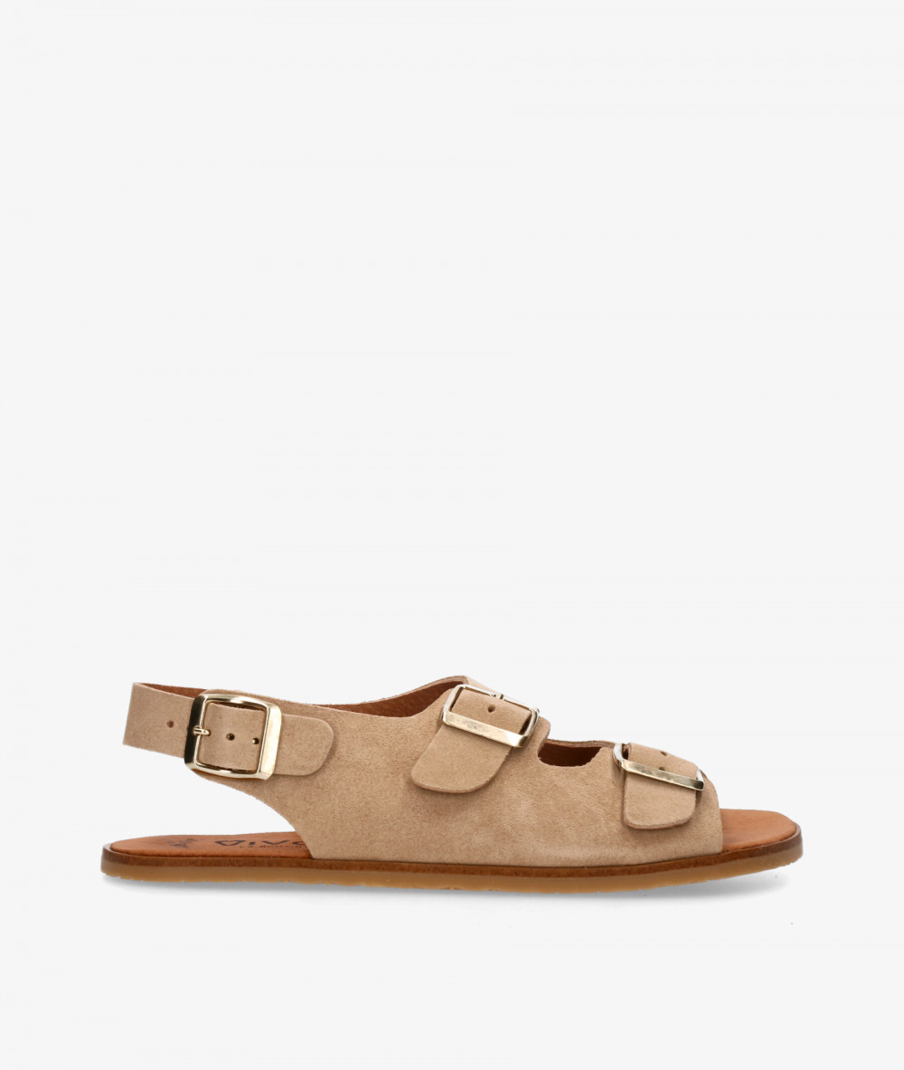 Sandalias VIVANT SEMILLA - R en serraje taupe