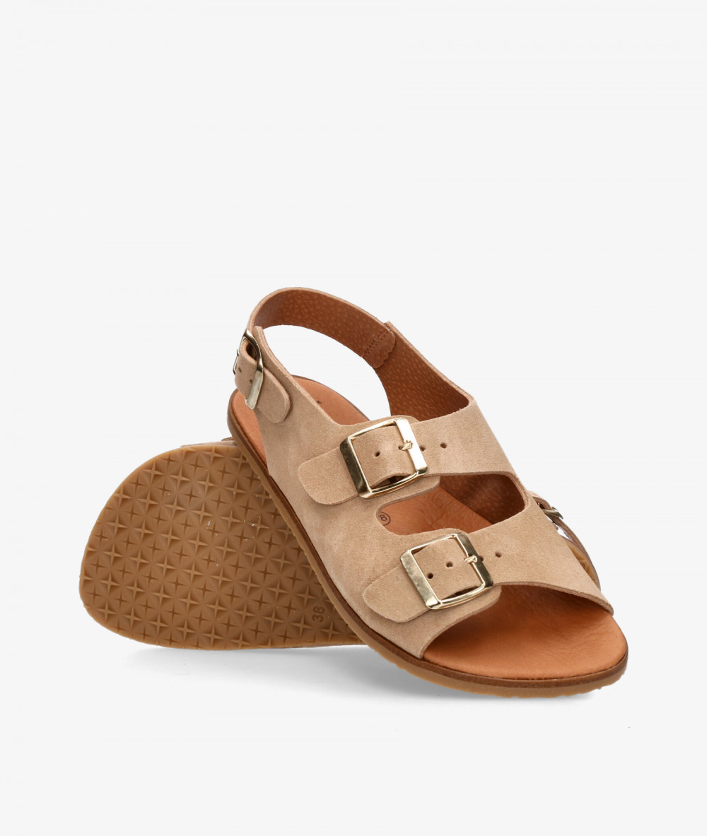 Sandalias VIVANT SEMILLA - R en serraje taupe