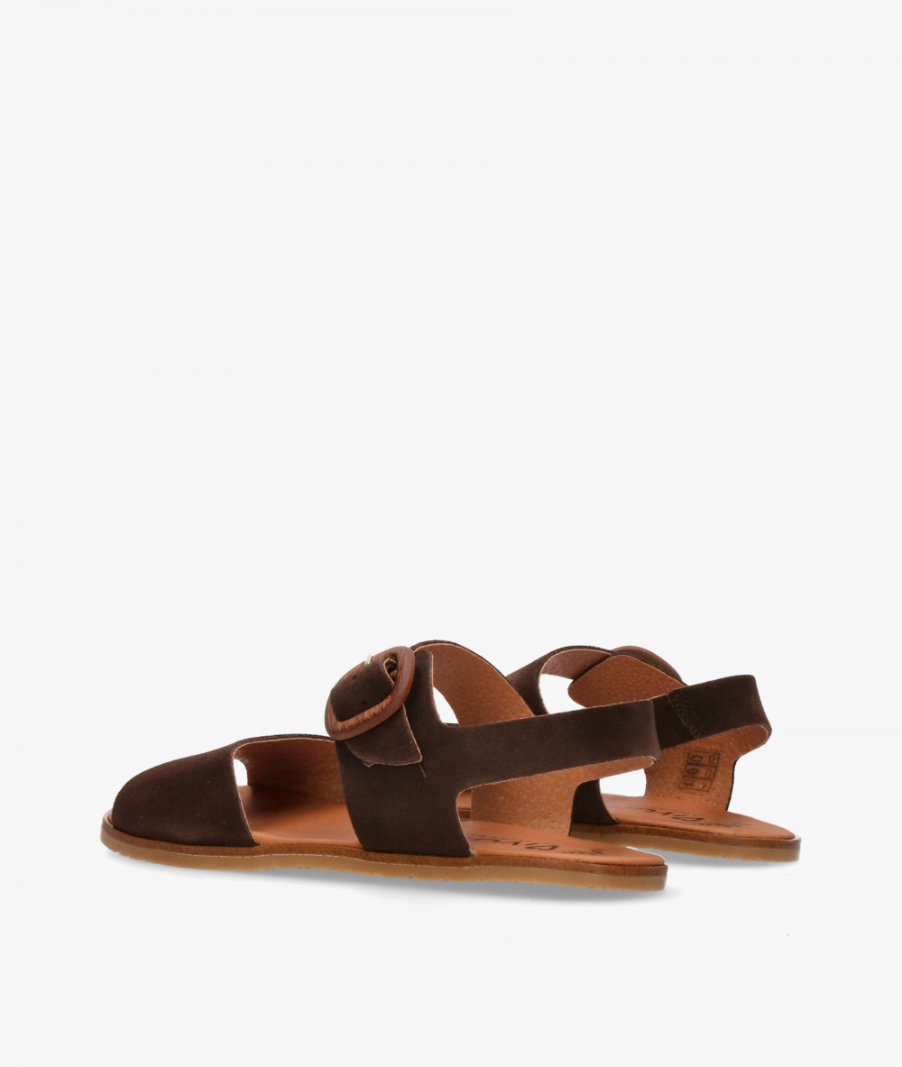 Sandalias VIVANT ARIA en serraje marrón