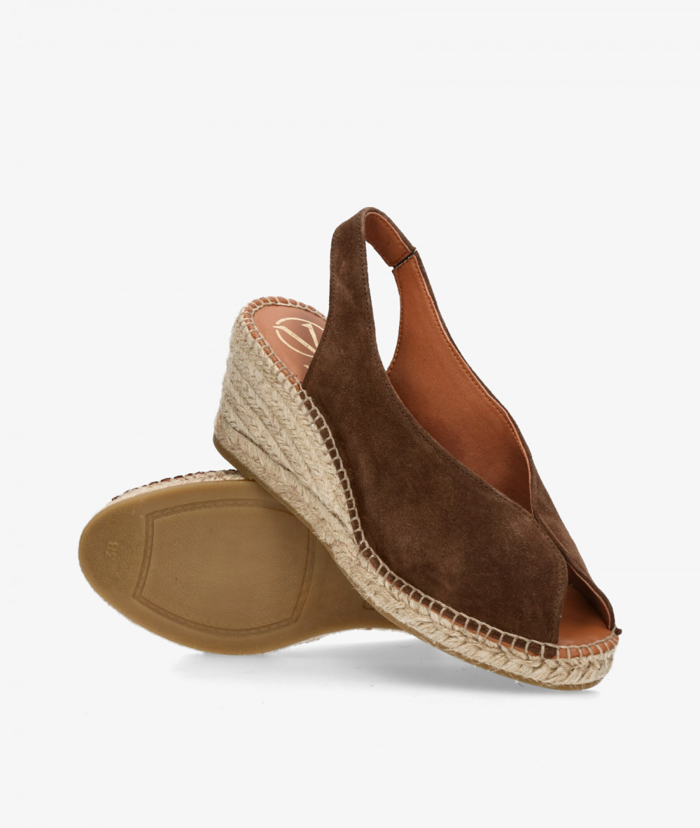 Alpargatas Viguera  2127 en serraje marrón
