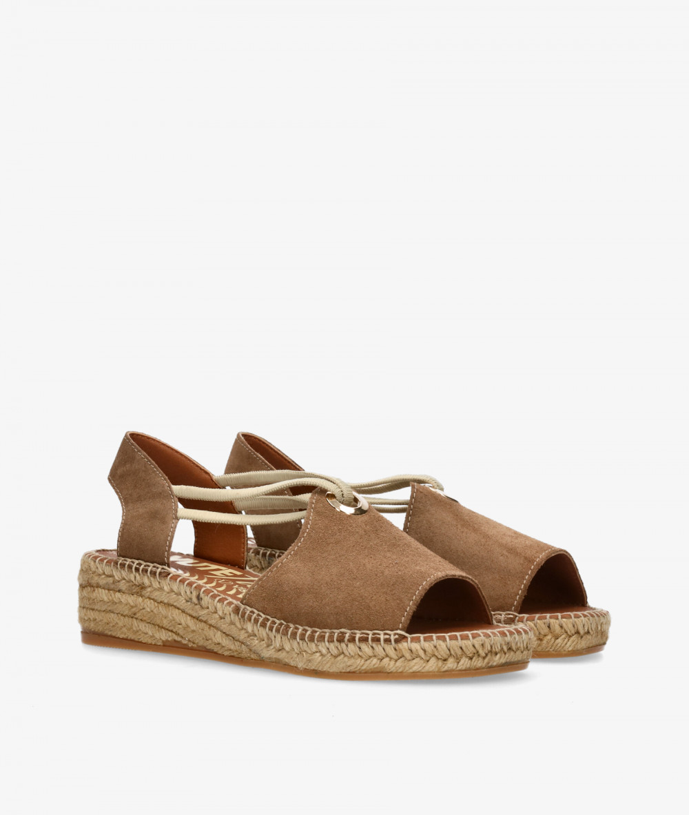 Alpargatas Viguera  2196 en serraje cuero