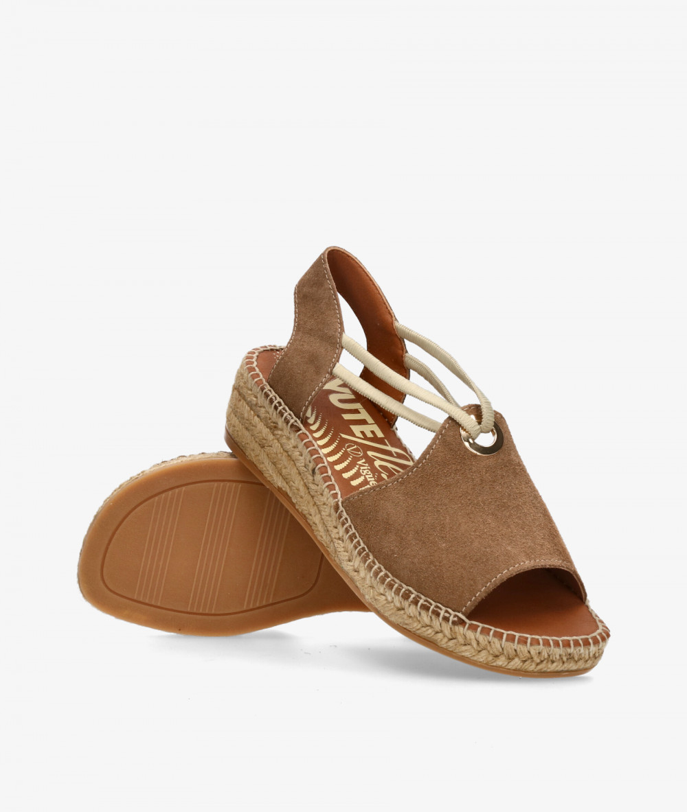 Alpargatas Viguera  2196 en serraje cuero