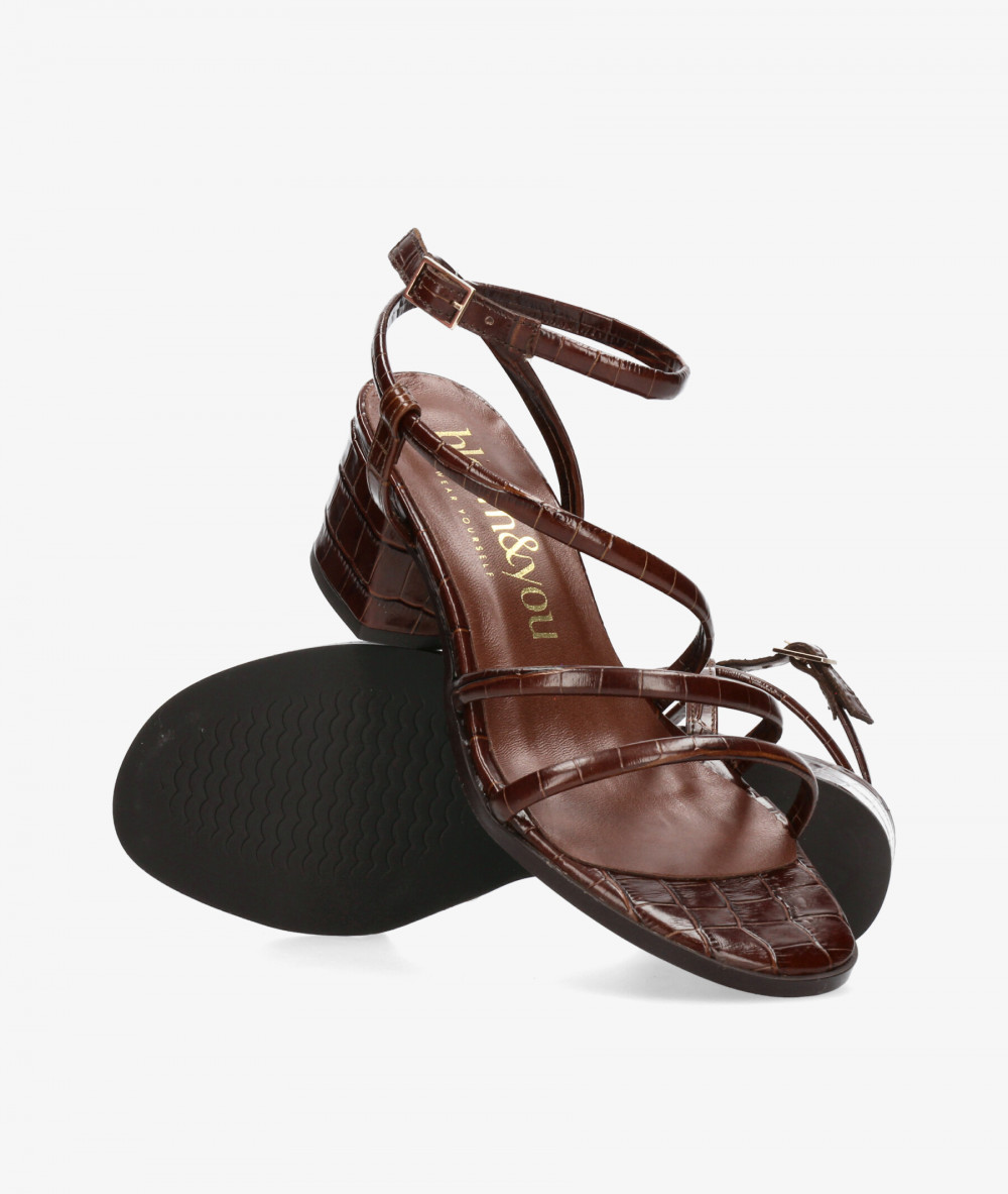 Sandalias bloom&you  HIGH IVY en coco marrón