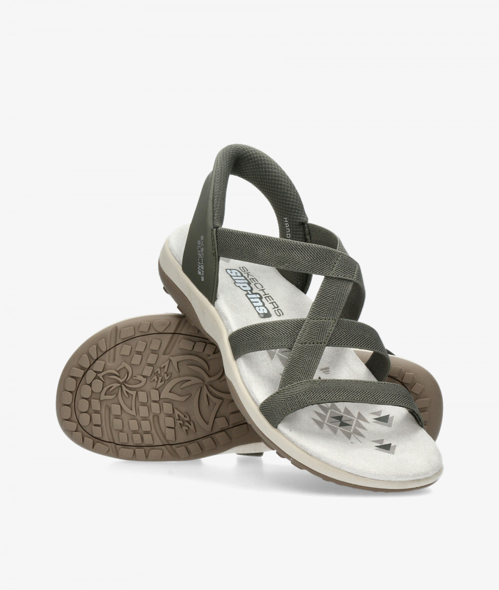 Sandalias Skechers 163460 en caki