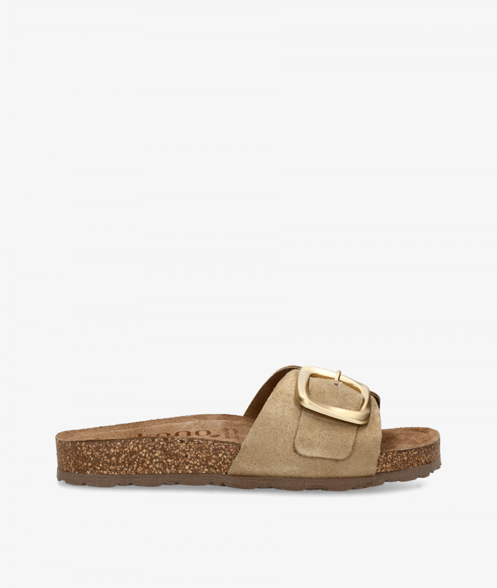 Sandalias Yokono  JERBA 114 en serraje taupe