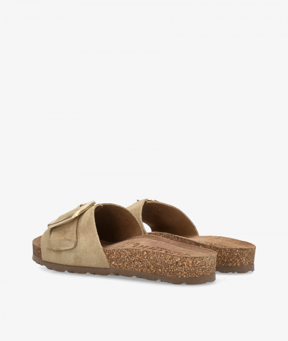 Sandalias Yokono  JERBA 114 en serraje taupe