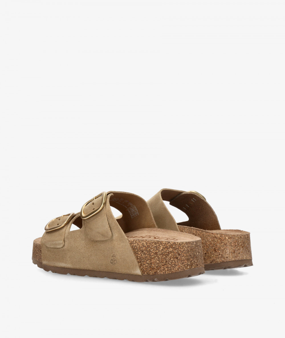 Sandalias Yokono  WIWI 003 en serraje taupe